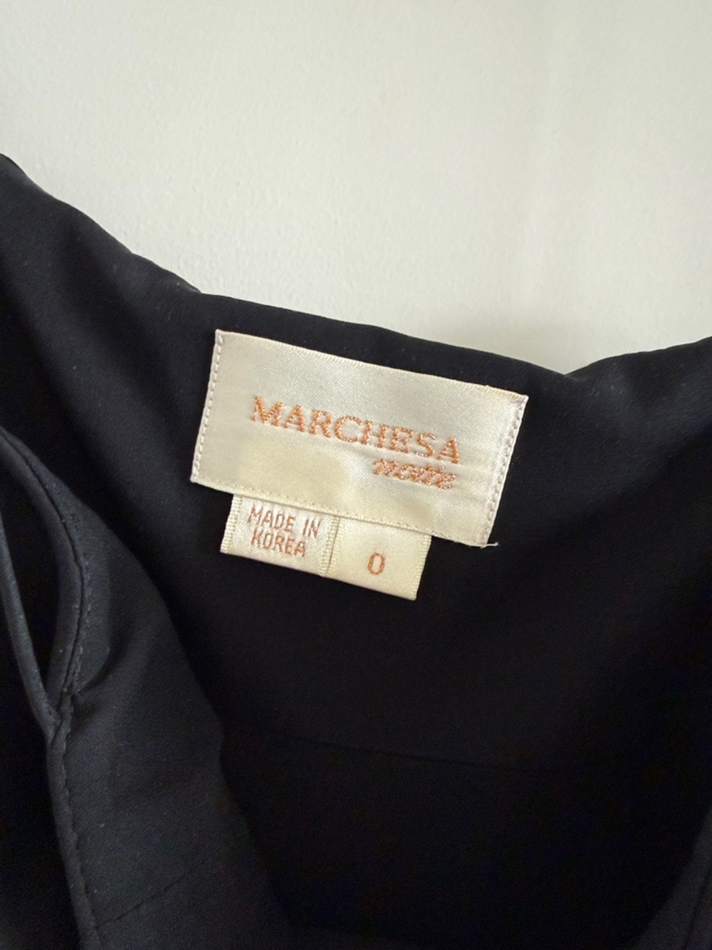 Marchesa Black Slip ruffles Maxi Dress Elegant Spaghetti Strap form fitting 0 - Picture 6 of 7